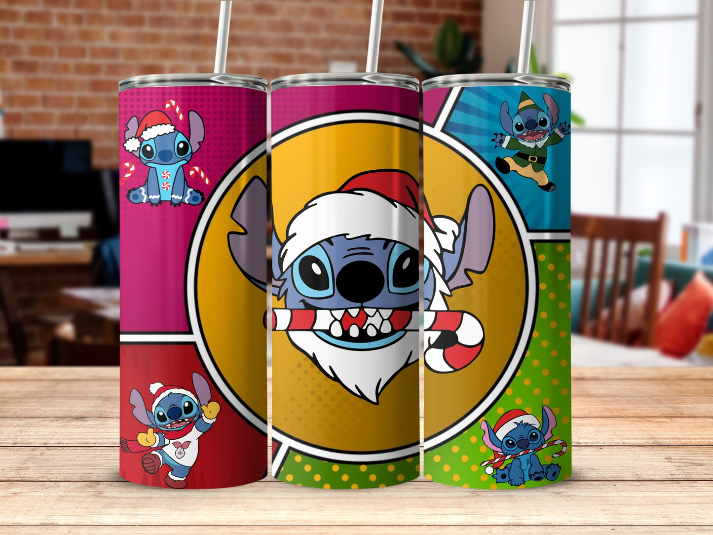Colorful Christmas Character Design Tumbler