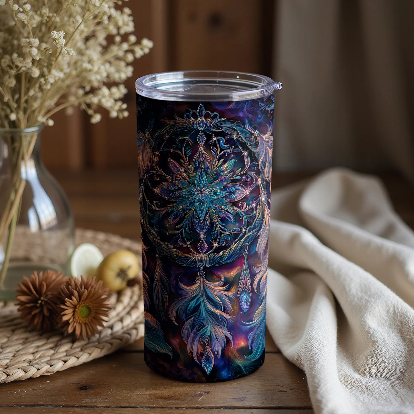 Intricate Mandala Design Travel Tumbler for Daily Use