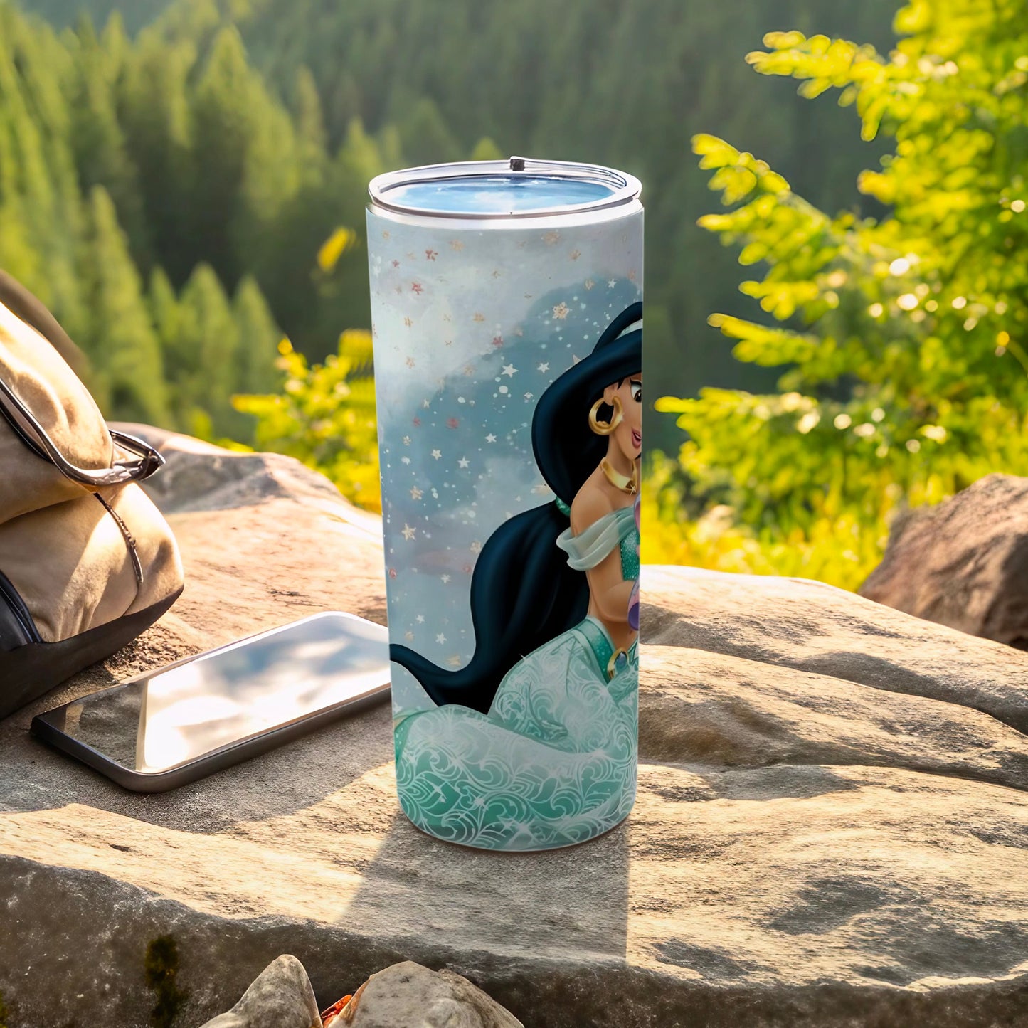 Princess Character Illustration Insulated Travel Mug