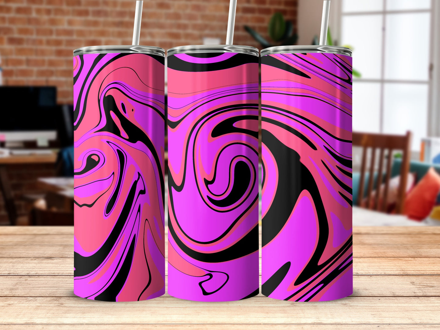 Vibrant Swirl Patterned Drink Ware Tumblers Product