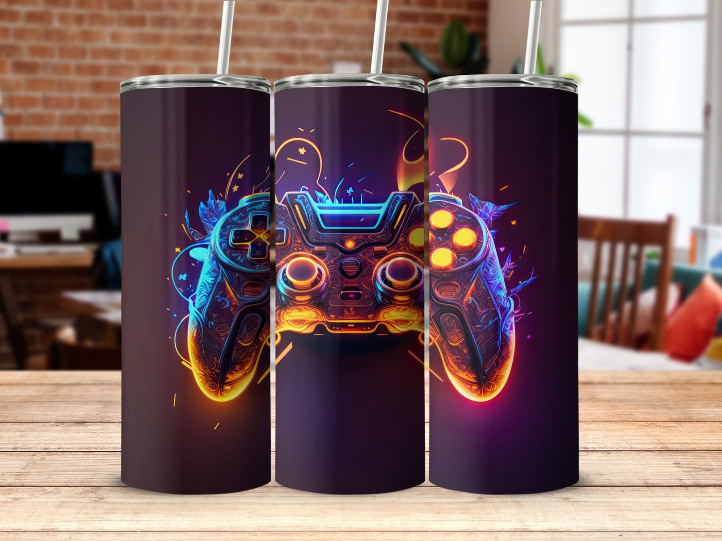 Colorful Glowing Game Controller Tumbler product