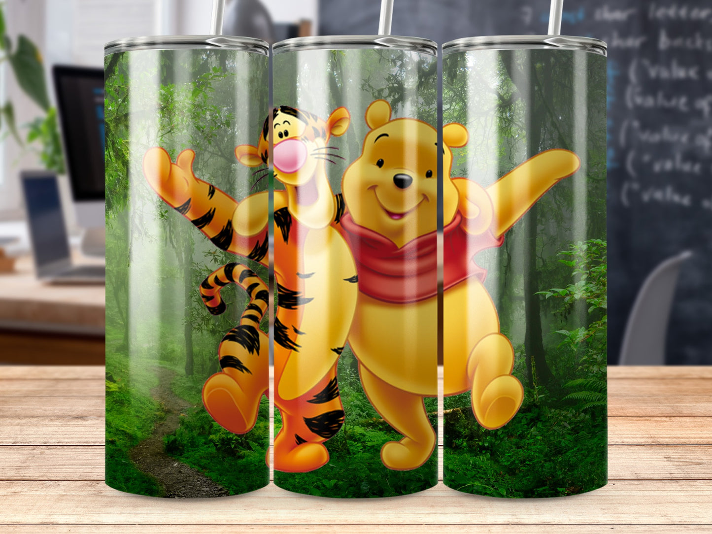 Winnie the Pooh and Tigger Bamboo Forest Tumbler