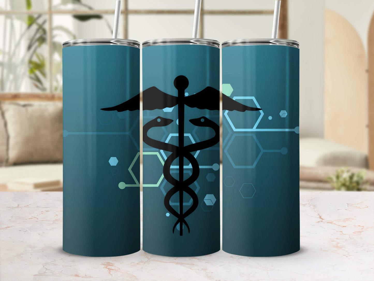 Medical Symbol Insulated Tumbler Stainless Steel Flask