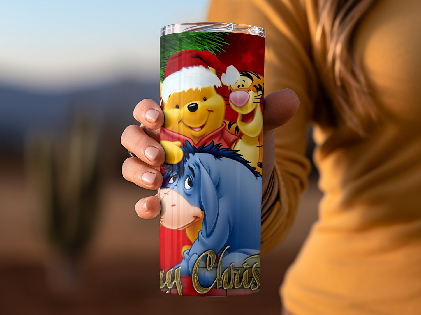 Merry Christmas Winnie The Pooh And Friends Characters Tumblers