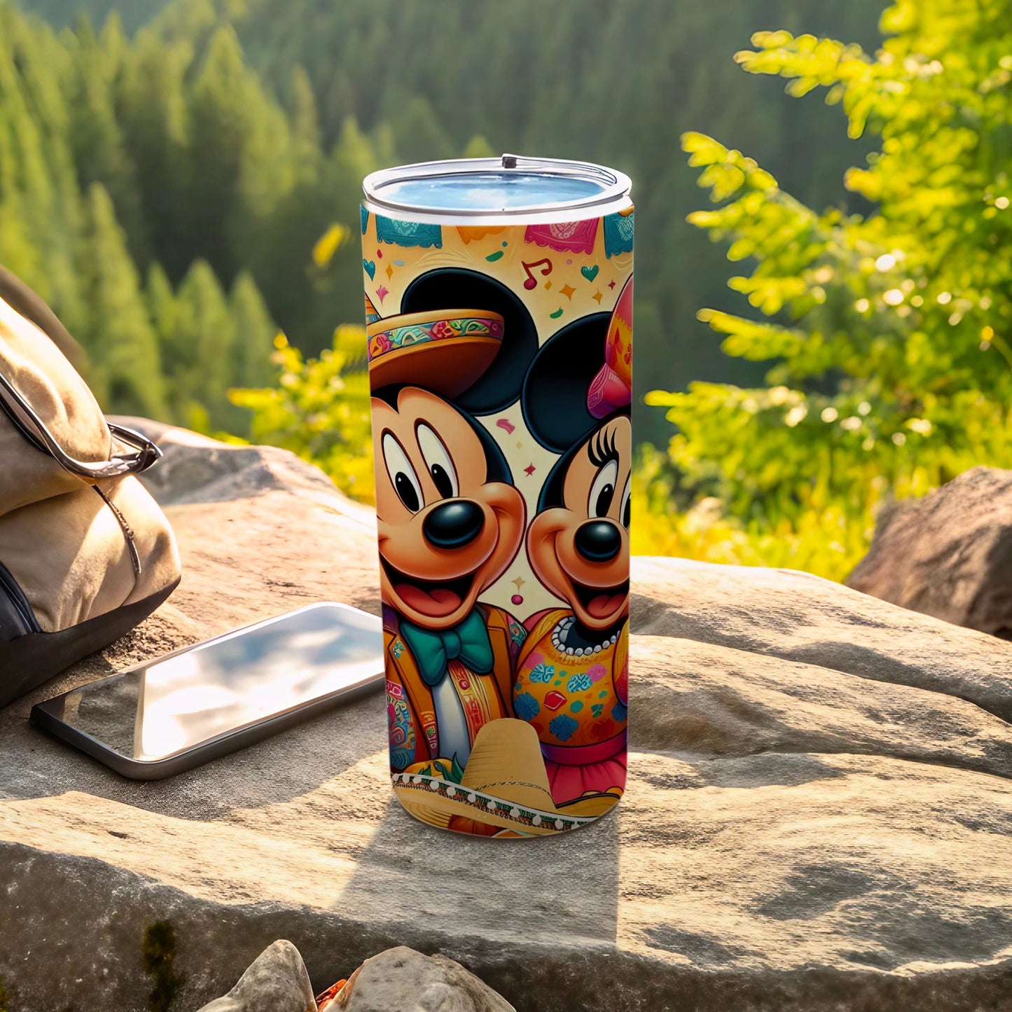 Colorful Cartoon Characters Tumbler Cup for Outdoor Adventures