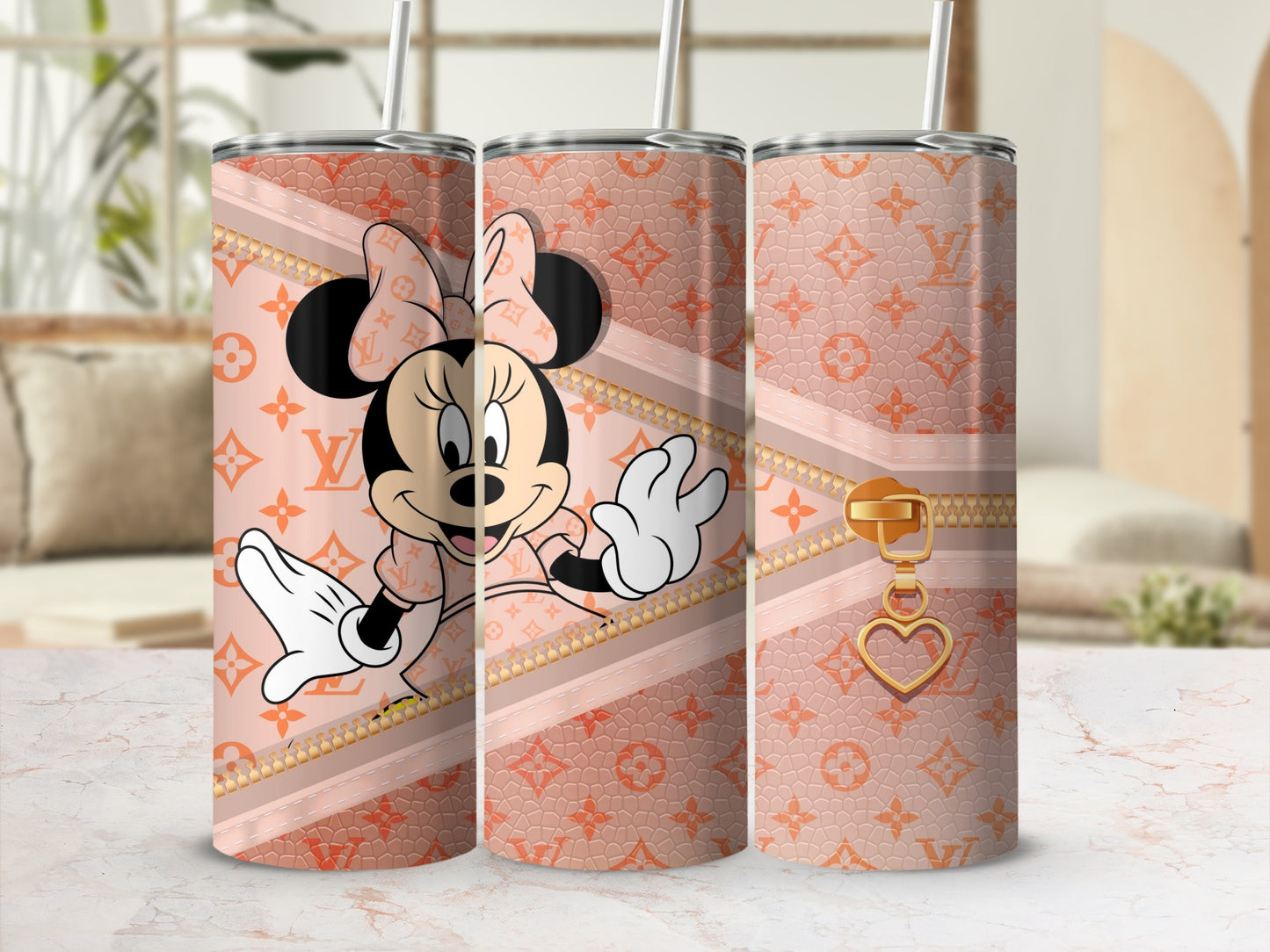 Mickey Mouse Pink Themed Tumbler Cup
