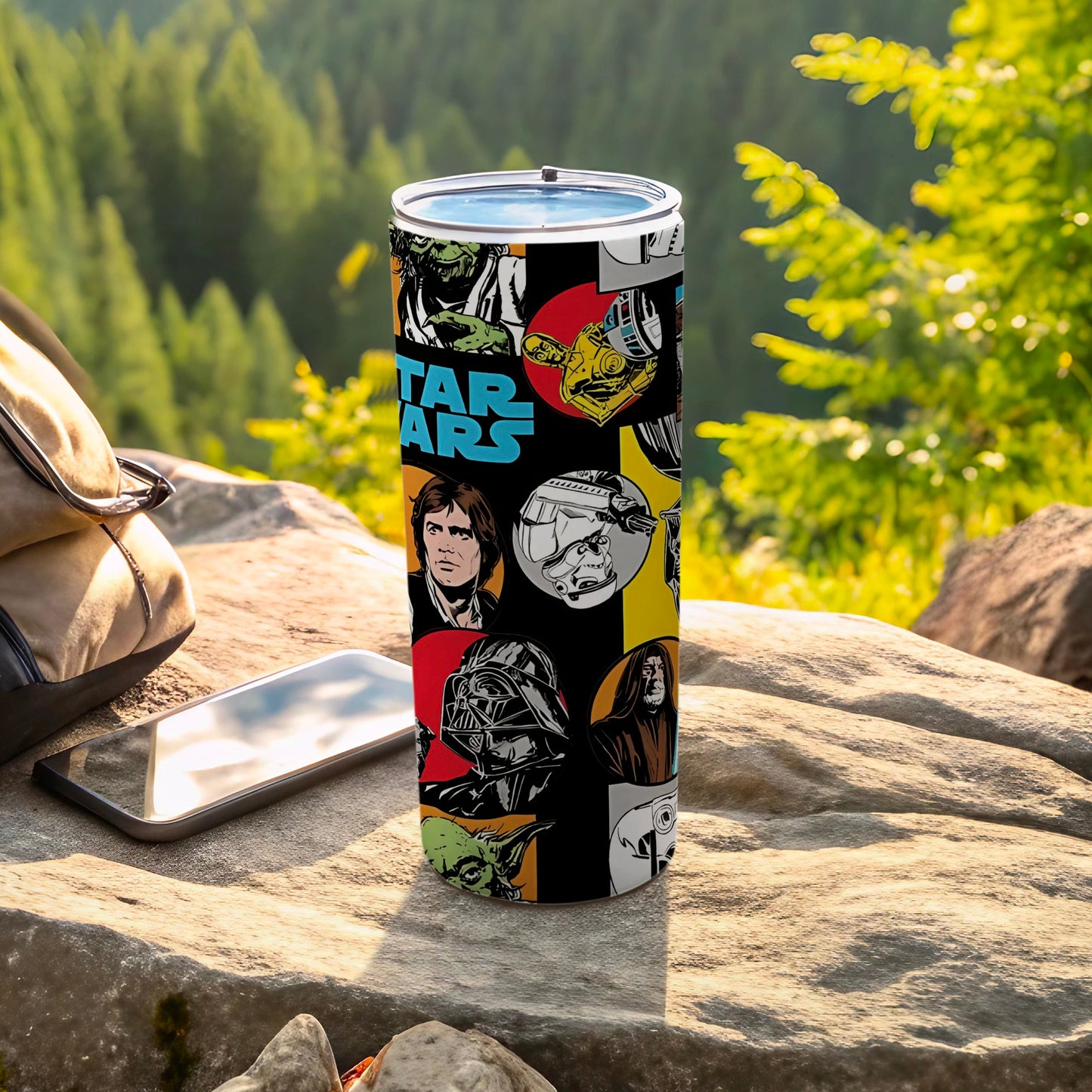 Star Wars Iconic Characters Pop Art Style Travel Tumbler product type