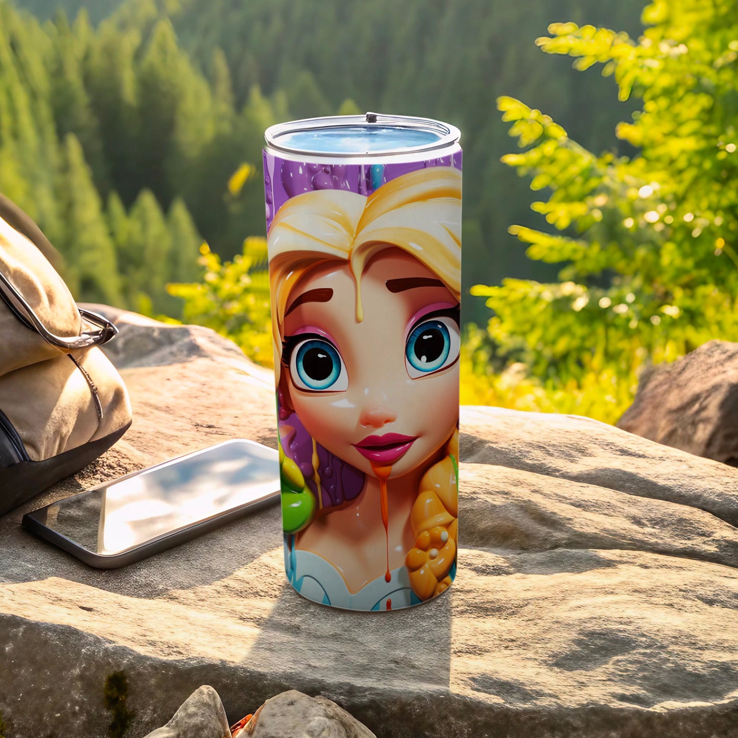 Cartoon Character Tumbler with Colorful Design
