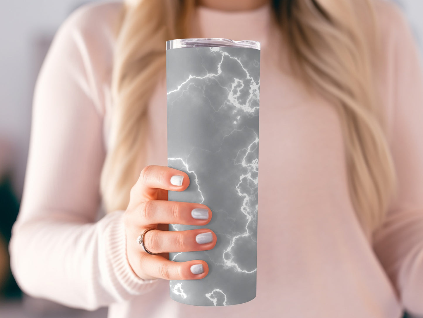 Electric Grey Storms Pattern Design Great For Tumblers