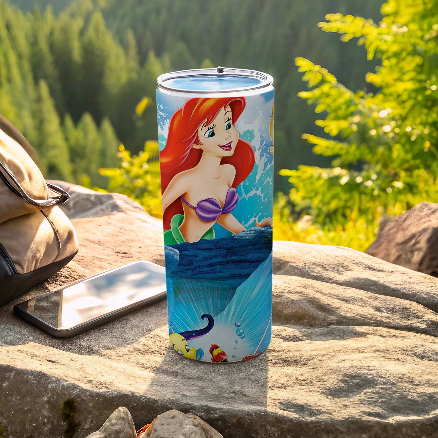 Ariel and Friends Themed Travel Tumbler for Adventures
