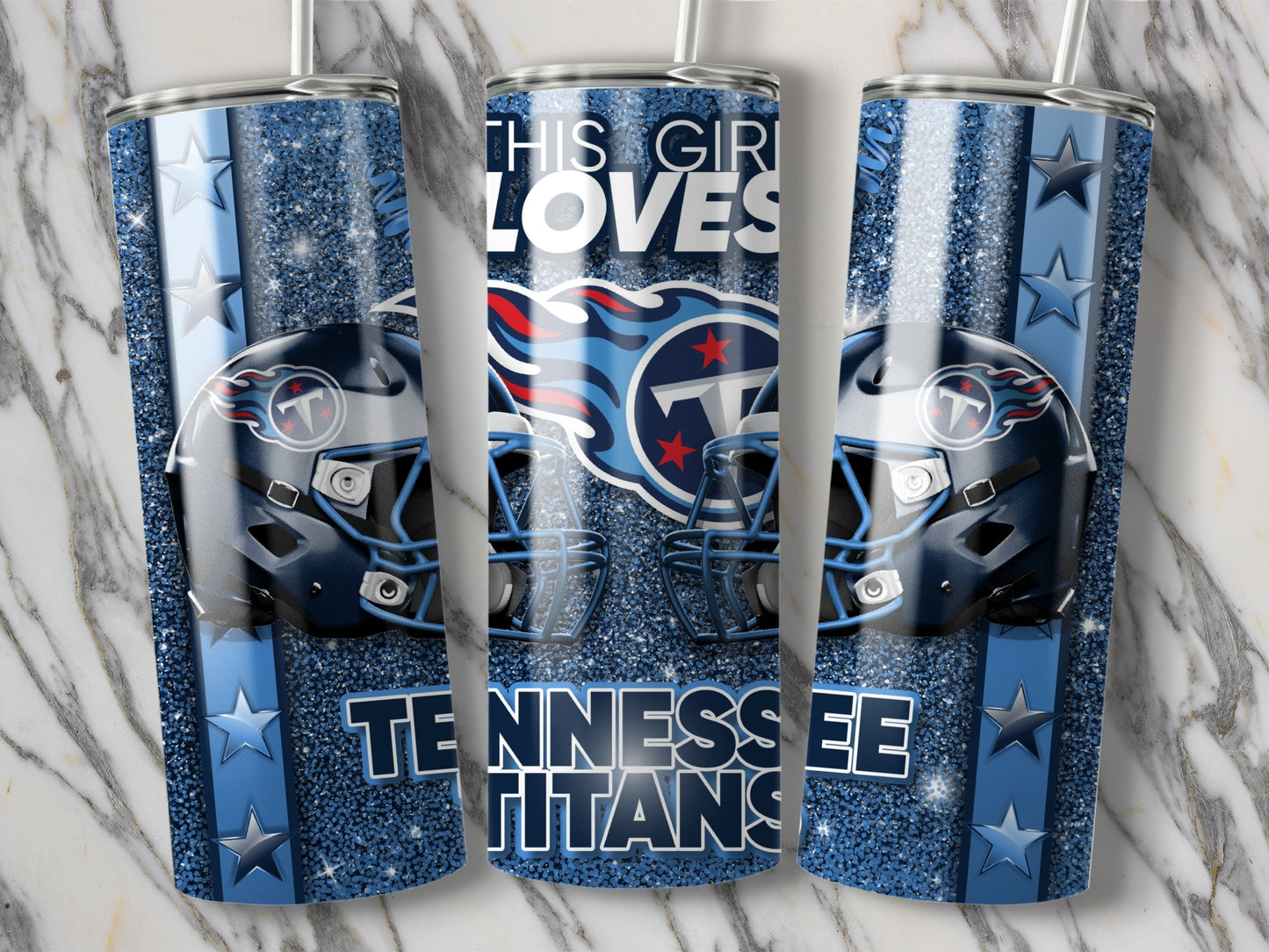 This Girl Loves Tennessee Titans Helmets Logo Tumblers