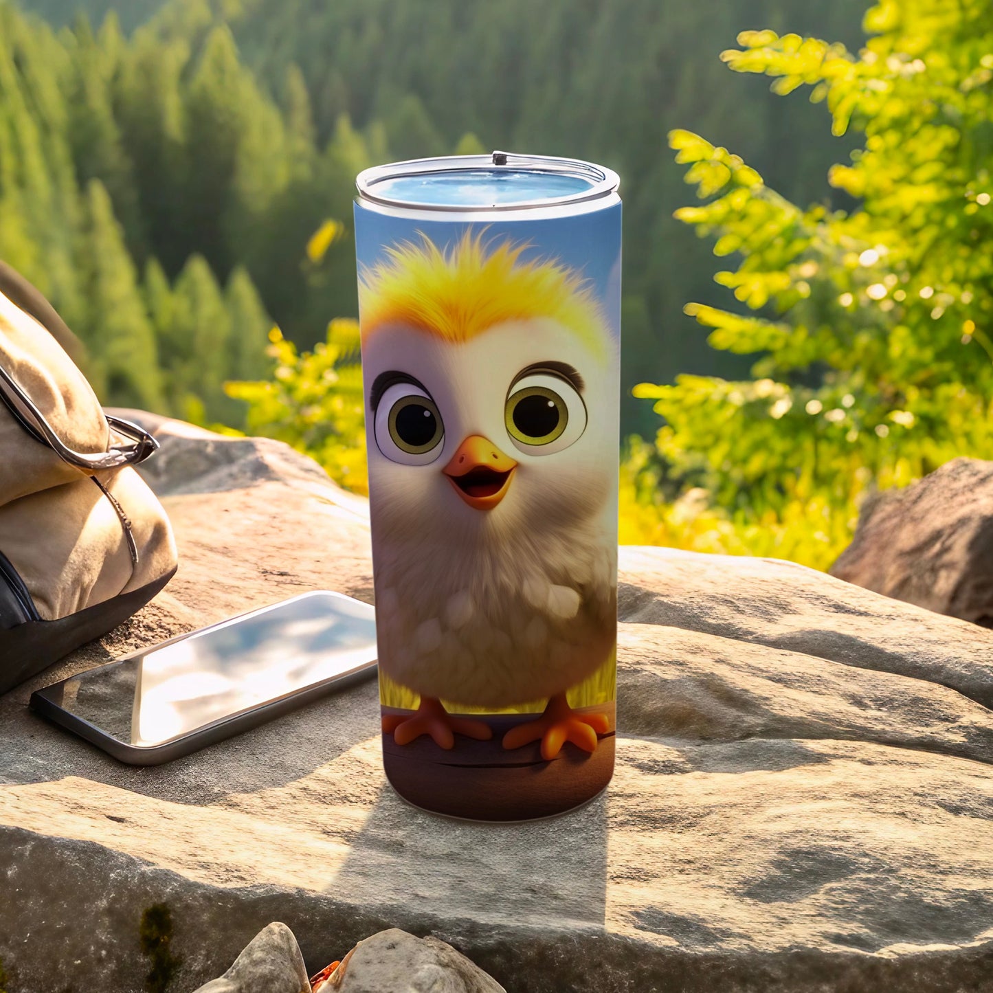 Cute Cartoon Bird Tall Tumbler for Outdoor Adventures