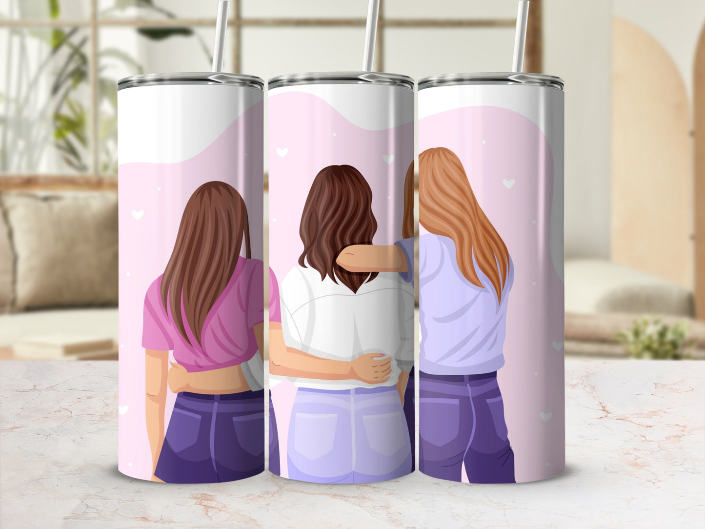 Personalized Best Friends Stainless Steel Tumbler