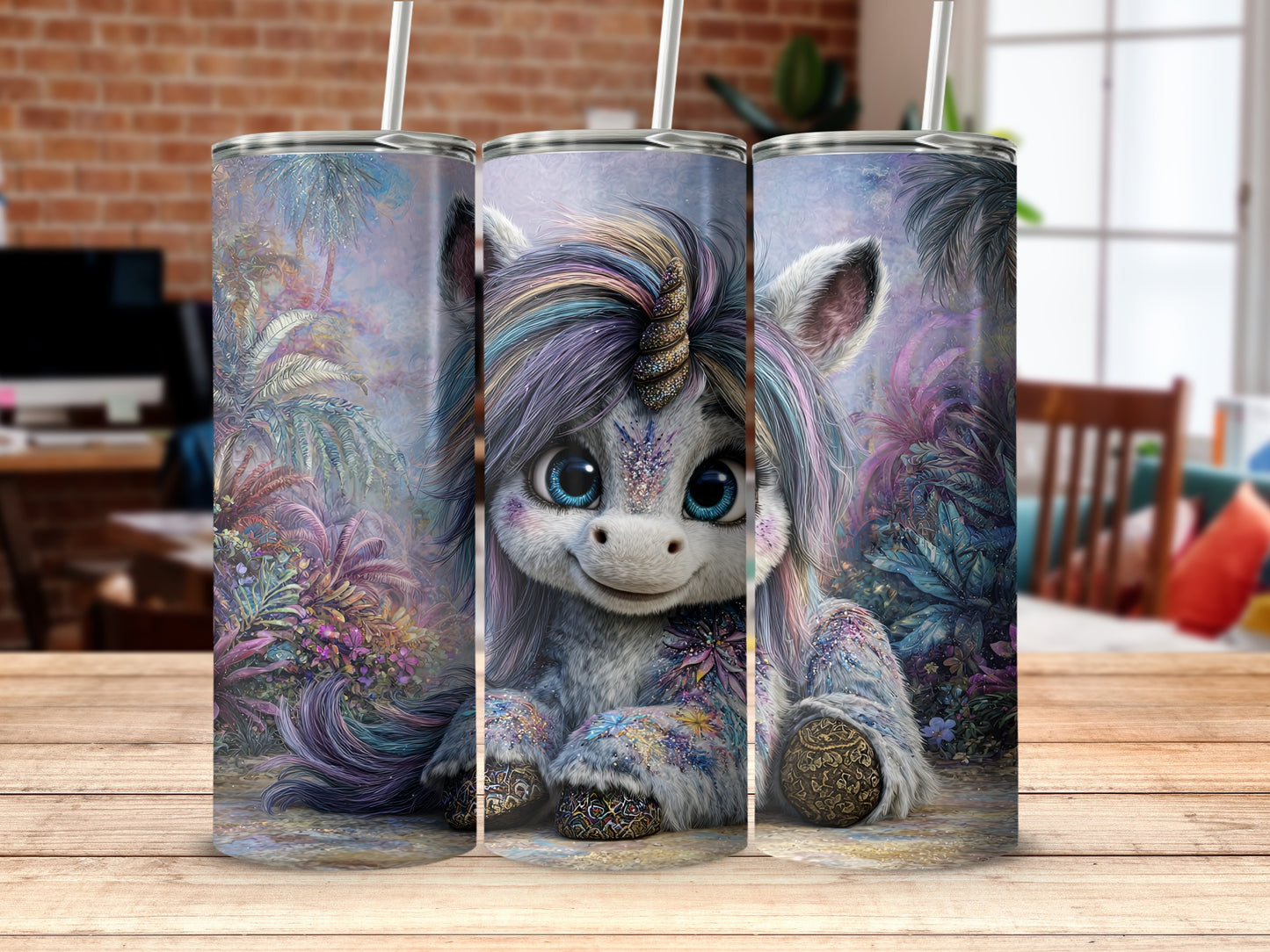 Adorable Unicorn Fantasy Art Tumbler Stainless Steel