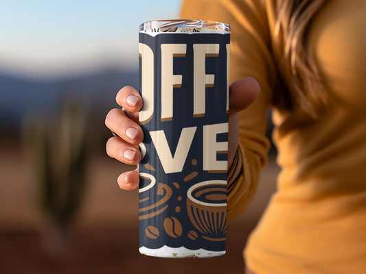 Stylish Coffee Lover Insulated Tumbler Cup Beverage Holder
