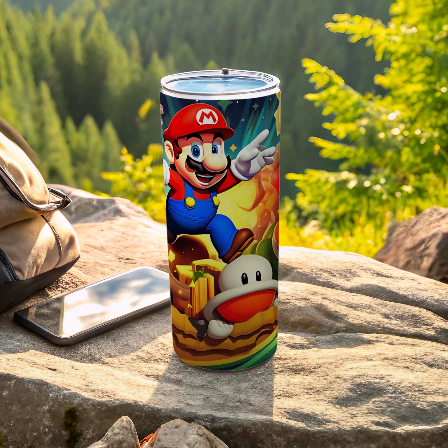 Colorful Gaming Character Travel Tumbler for Outdoor Adventures