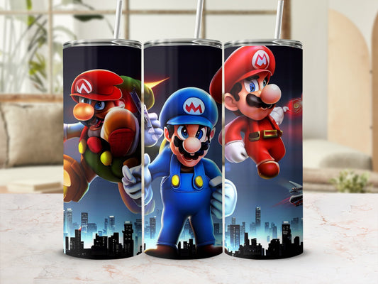 Colorful Action Hero Prints Stainless Steel Tumbler