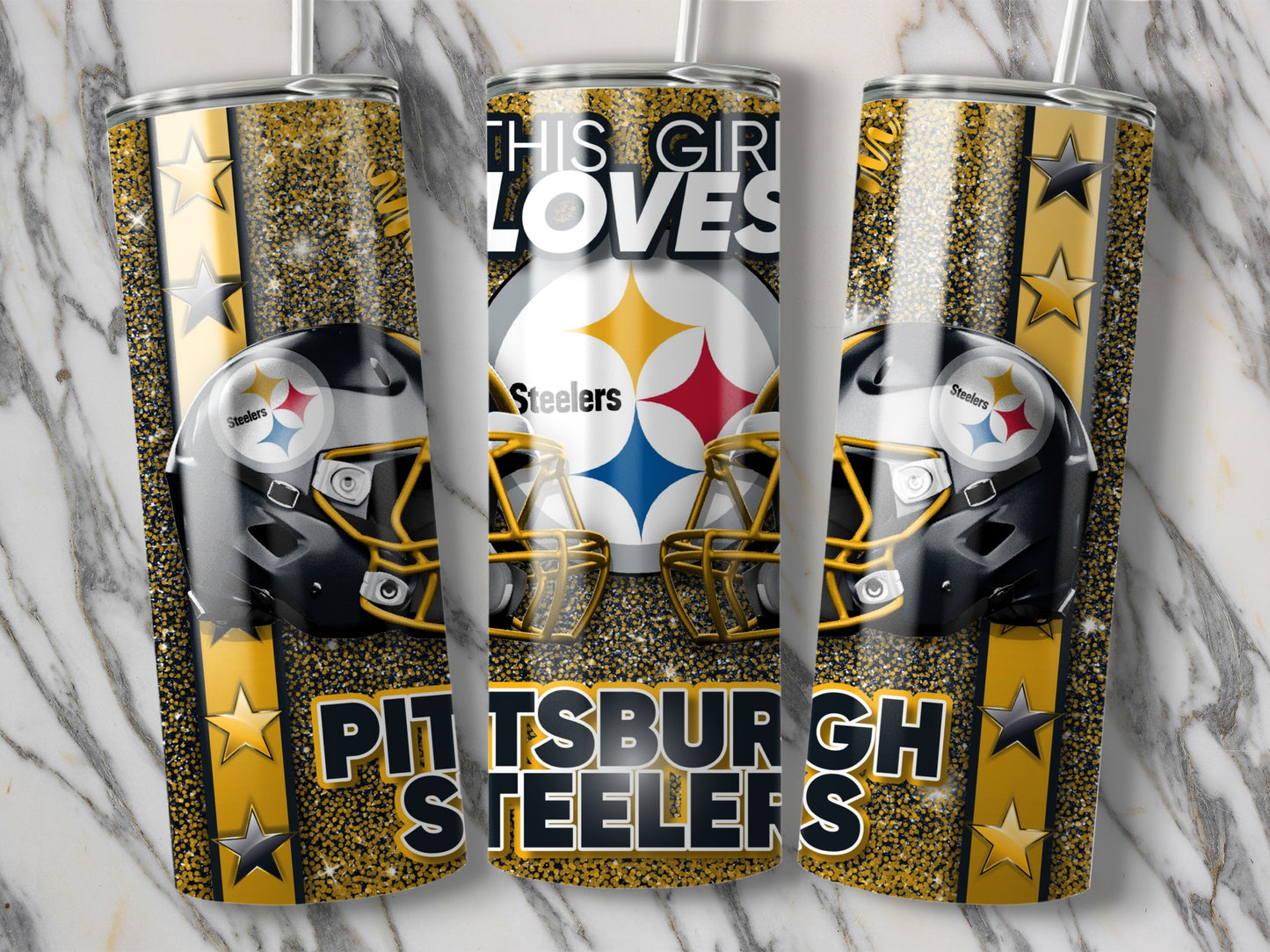 THIS GIRL LOVES Pittsburgh Steelers Football Team Tumblers