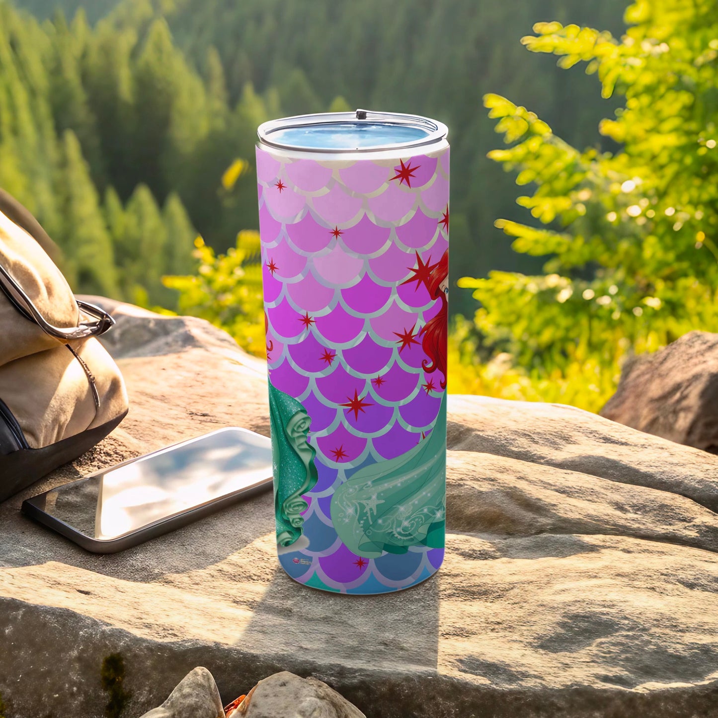 Colorful Mermaid Design Stainless Steel Tumbler Cup