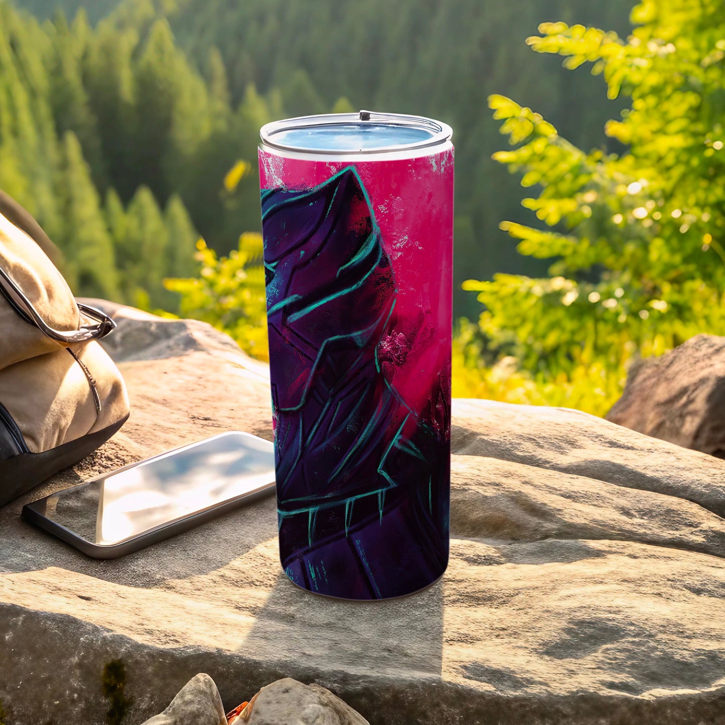 Vibrant Abstract Pink Purple Design Tumbler product type