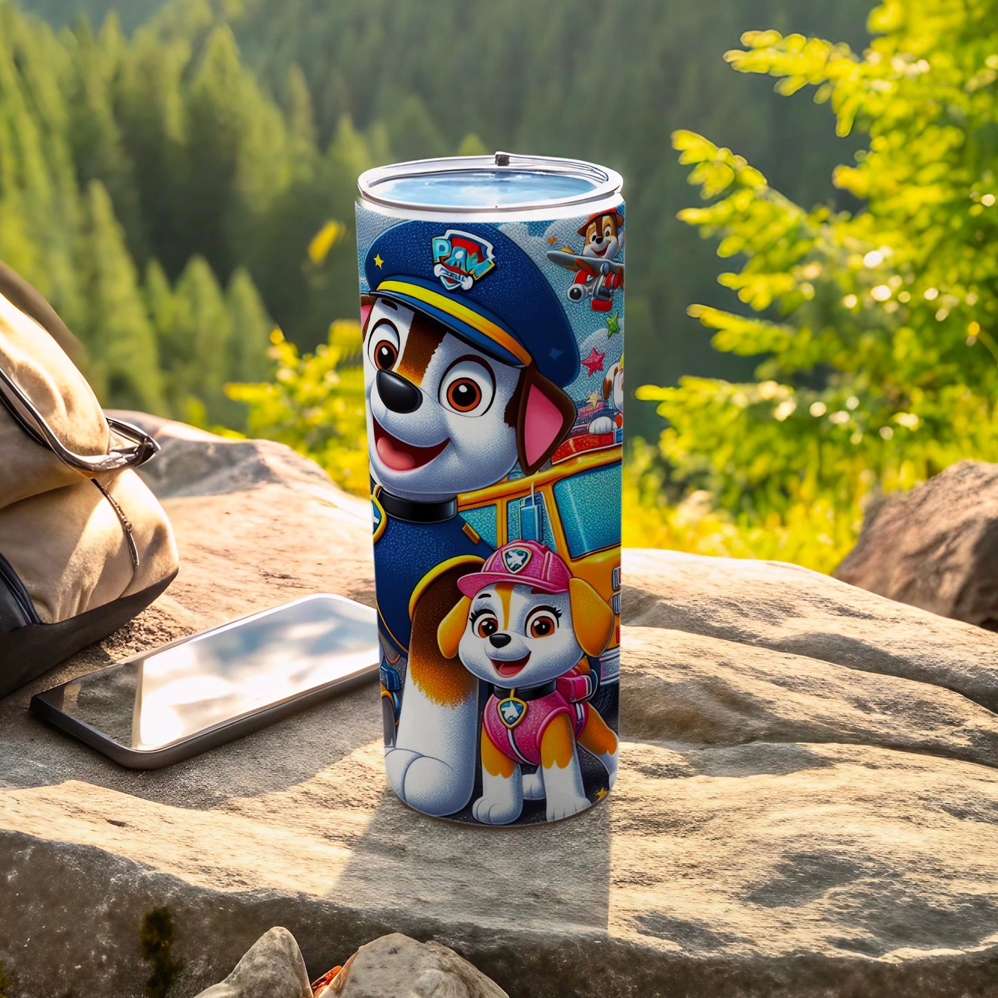 Colorful Paw Character Design Insulated Tumbler Cup