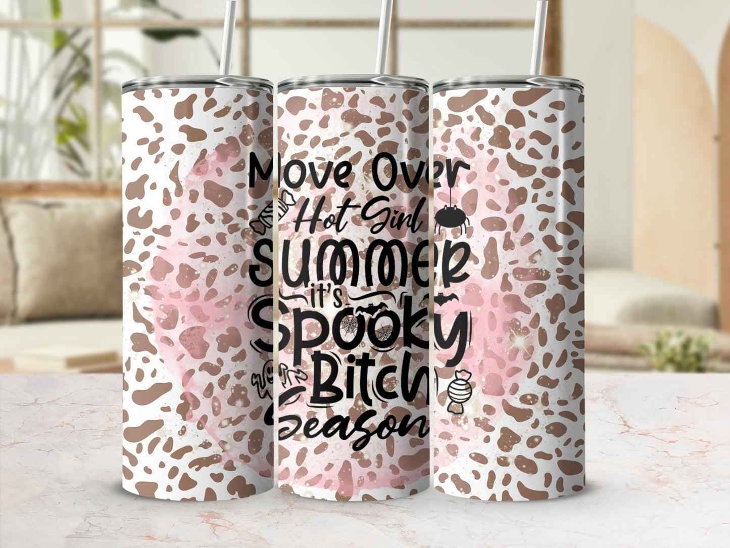 Summer It's Spooky Season Move Over Hot Girl Tumbler