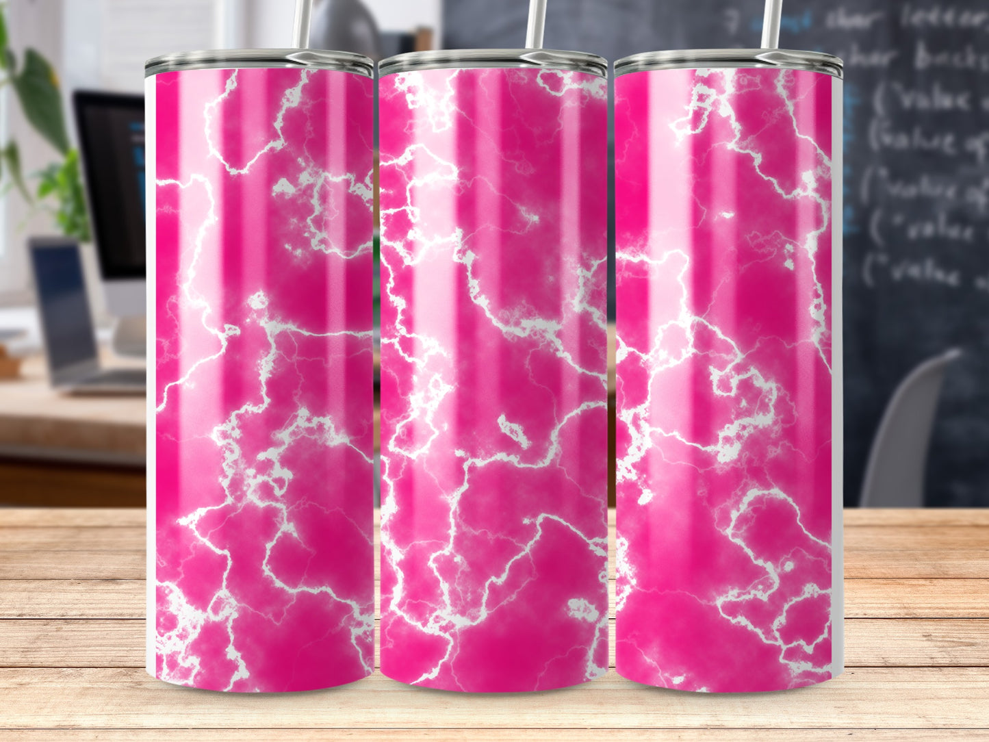 Pink Lightning Pattern Tumbler Design product type