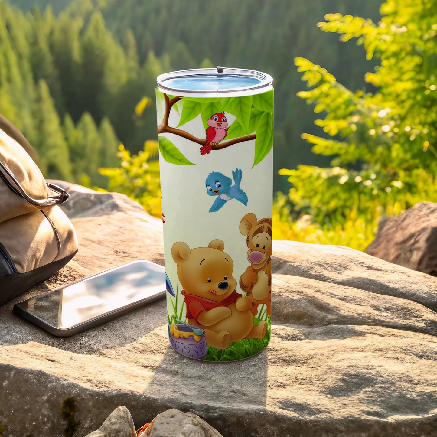 Cute Cartoon Character Bears and Birds Tumbler Product