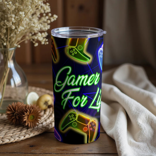 Gamer For Life Colorful LED Gaming Controller Tumbler