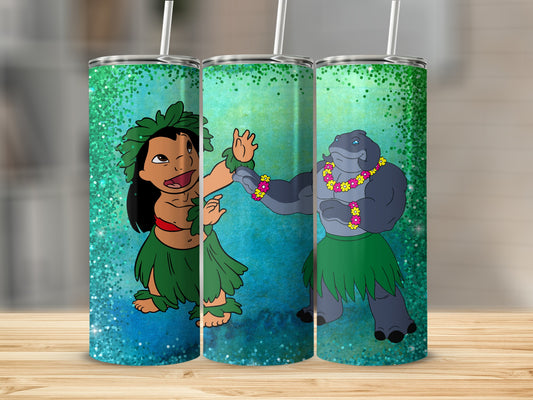 Lilo and Rhino Hula Dance Design Tumbler