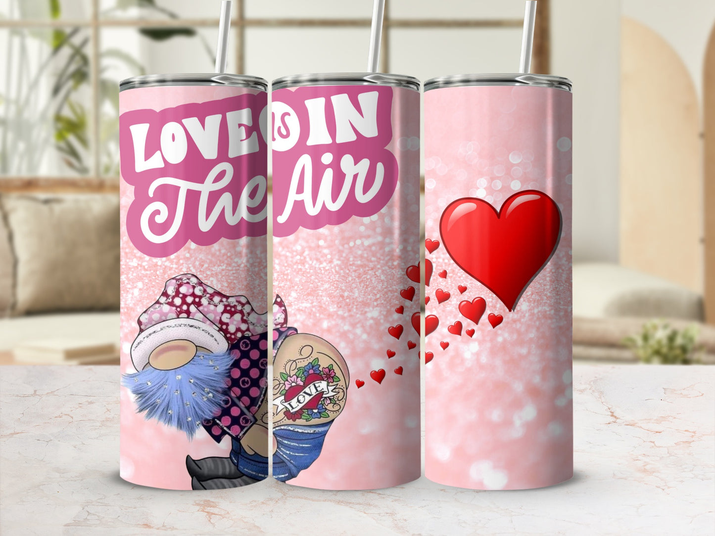 Love Is In The Air Valentine's Day Tumbler