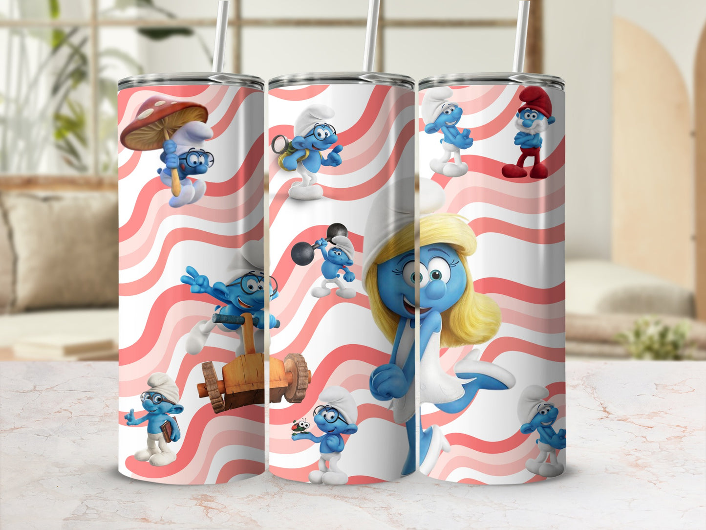 Smurfs Character Design Wavy Stripes Pattern Product
