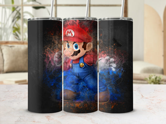 Character Art Stainless Steel Tumbler Cup With Straw