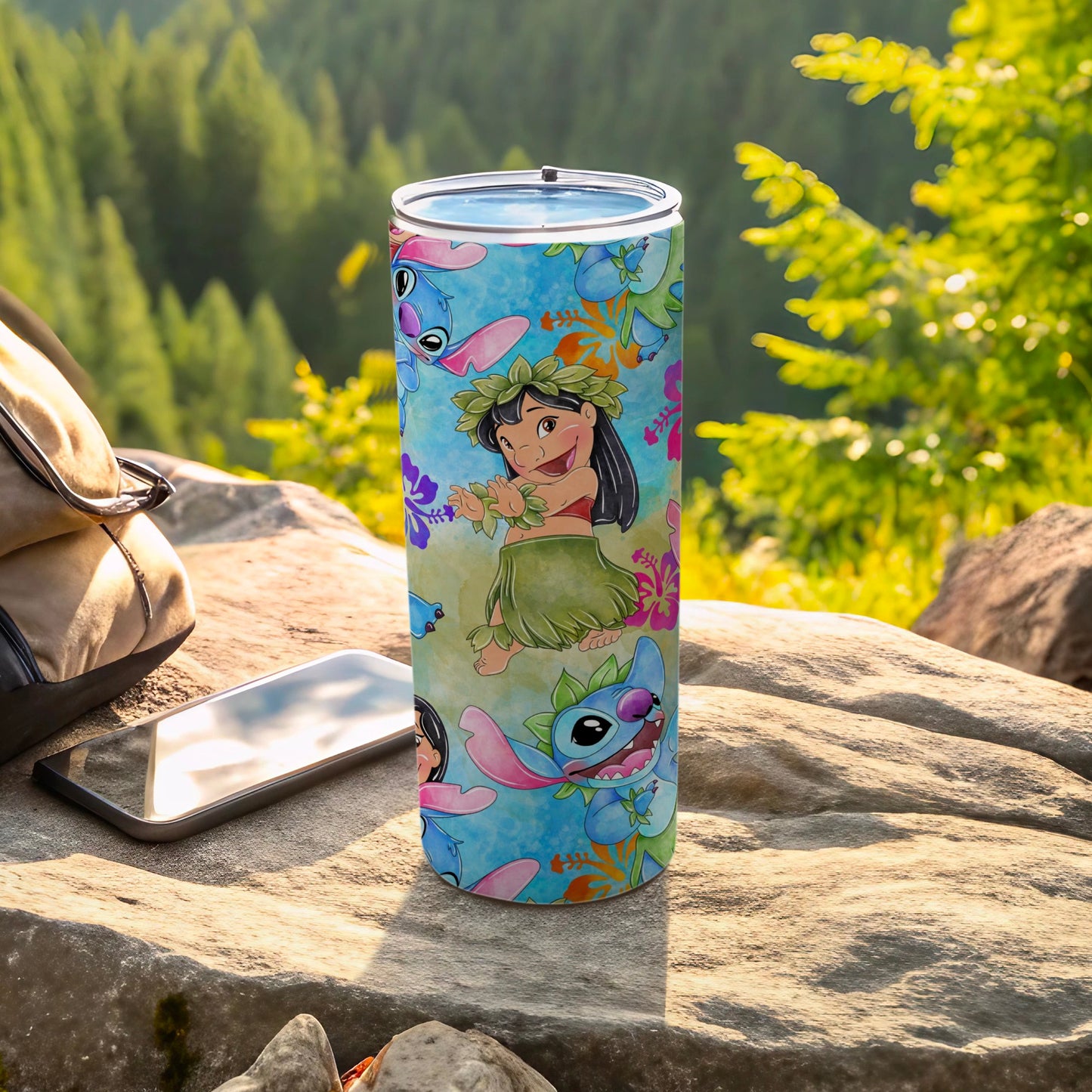 Colorful Tropical Character Design Insulated Beverage Container