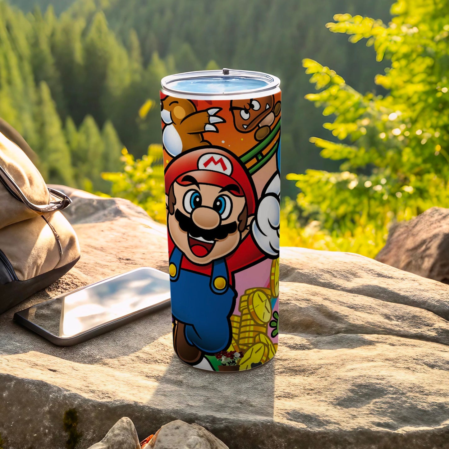 Super Mario Travel Tumbler with Lid Adventure Flask