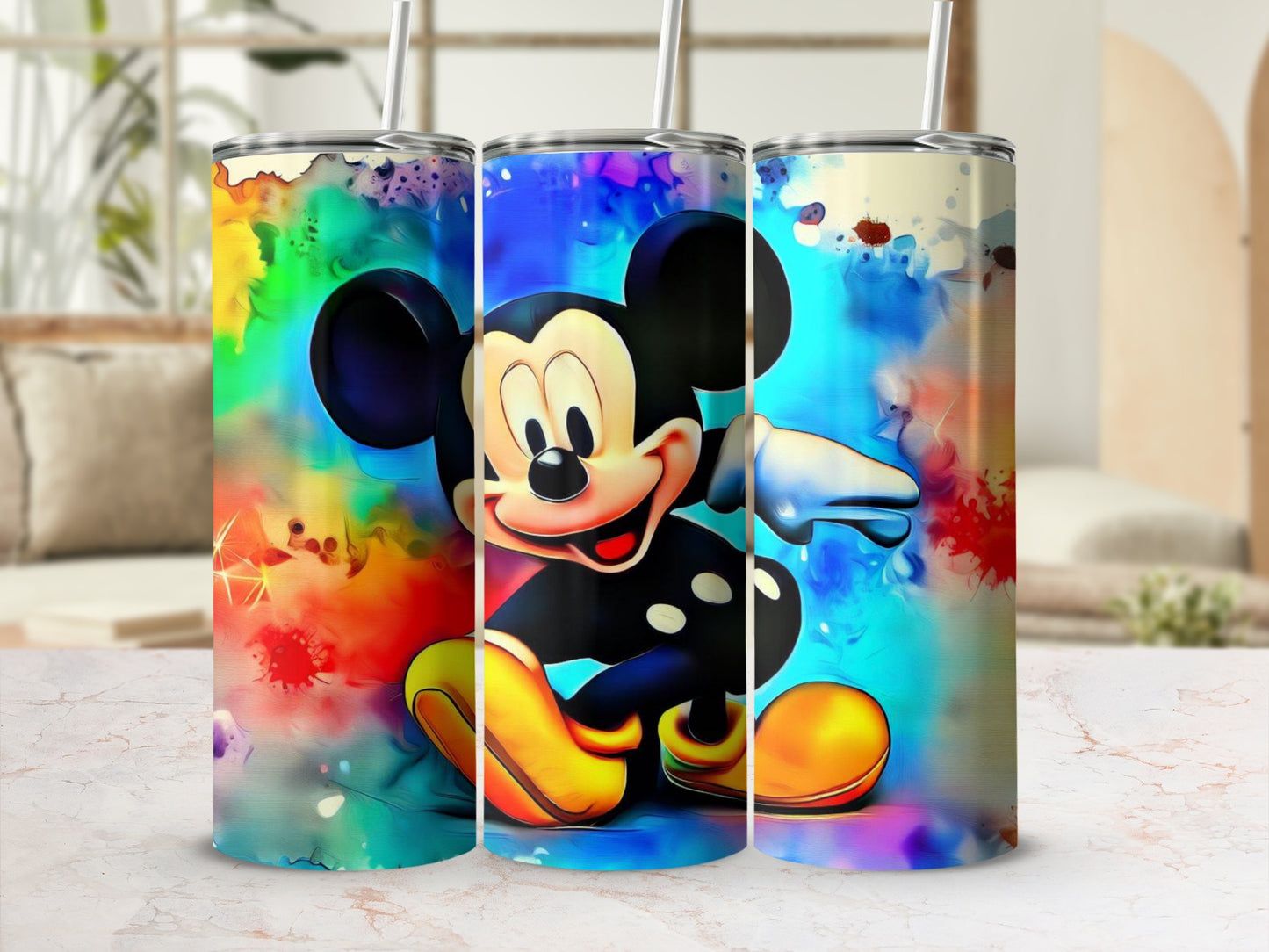 Colorful Mickey Mouse Tumbler for Fun Beverage Holder