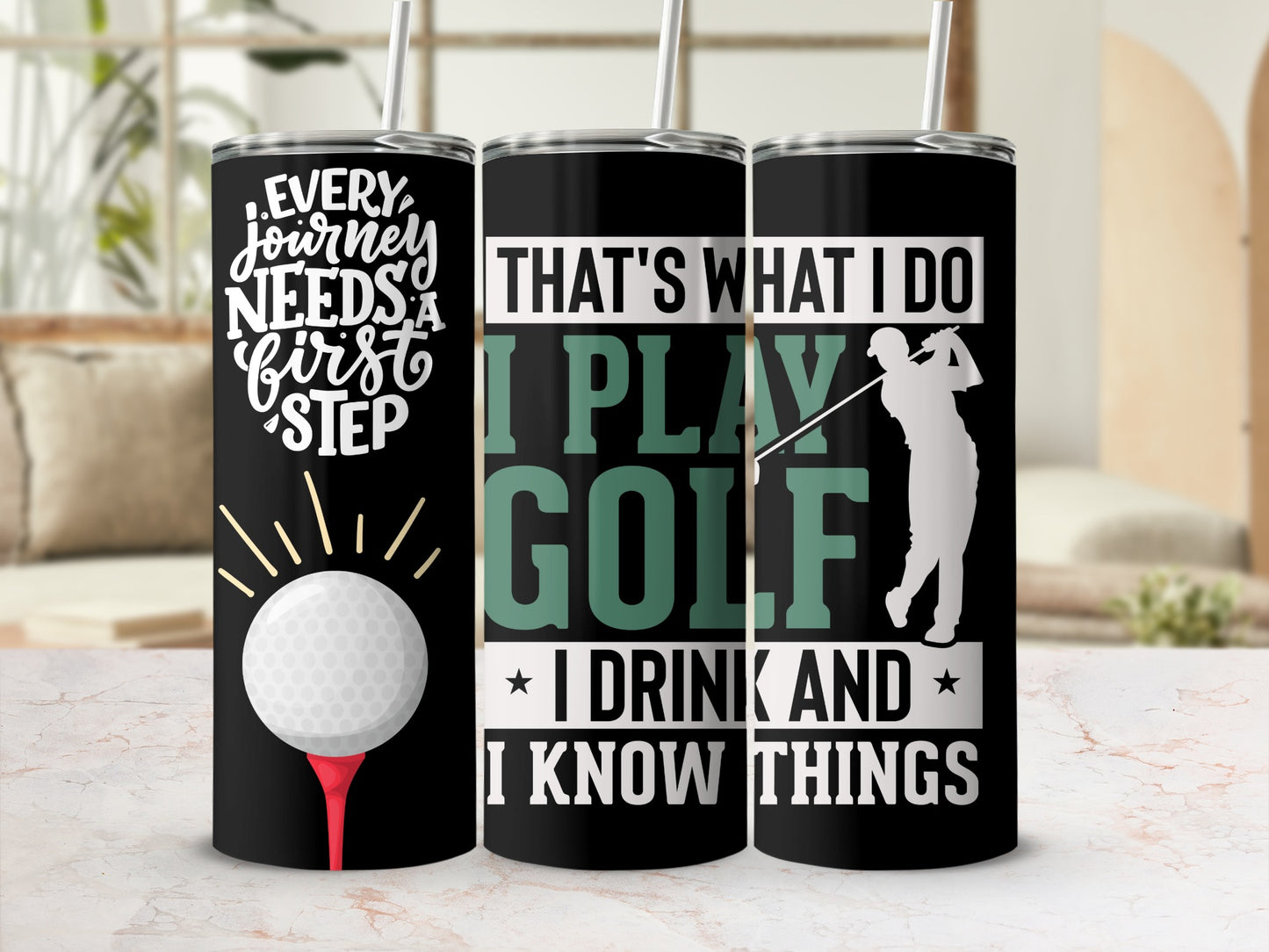 Every Journey Needs a First Step Golf Tumbler