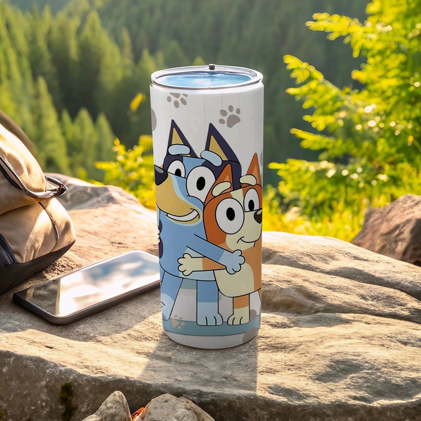 Adorable Cartoon Design Paw Print Insulated Tumbler Cup