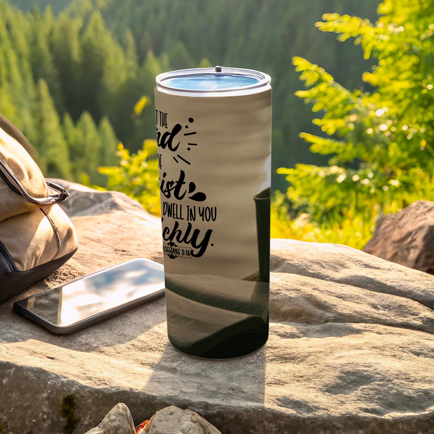 Inspirational Quote Travel Tumbler for Outdoor Adventures