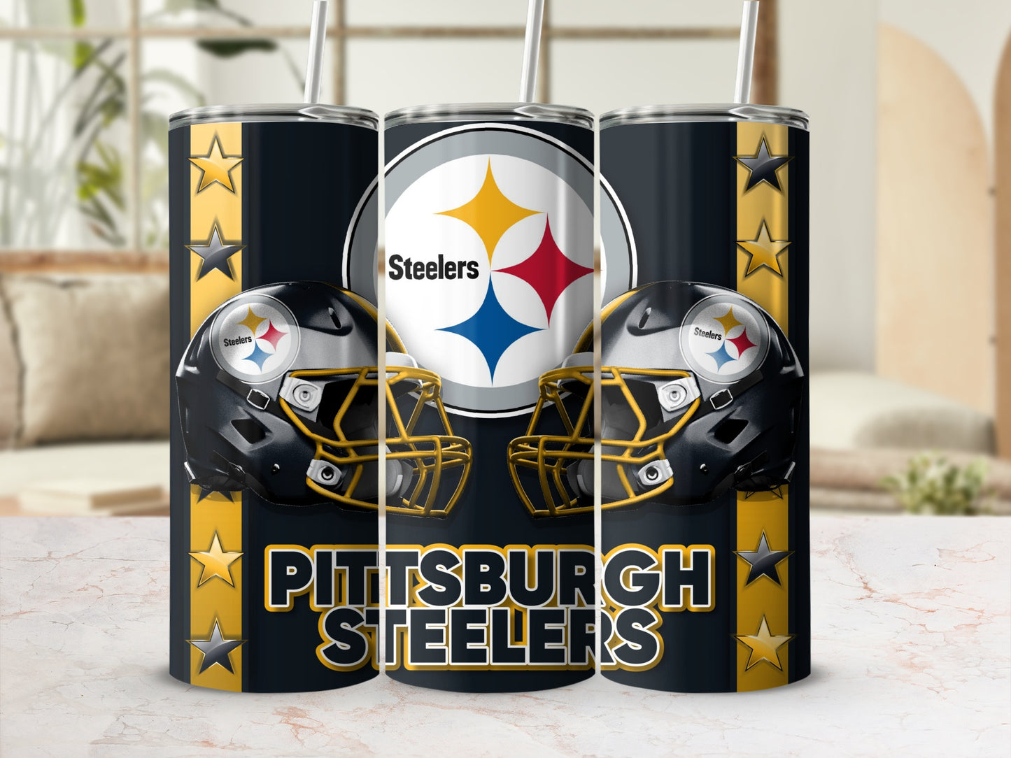 Pittsburgh Steelers Helmets Team Logo Design Tumblers