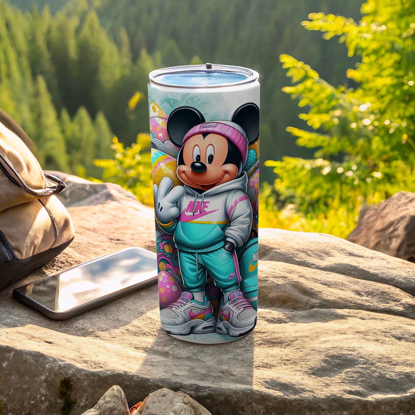 Mickey Mouse Nike Outfit Themed Travel Tumbler