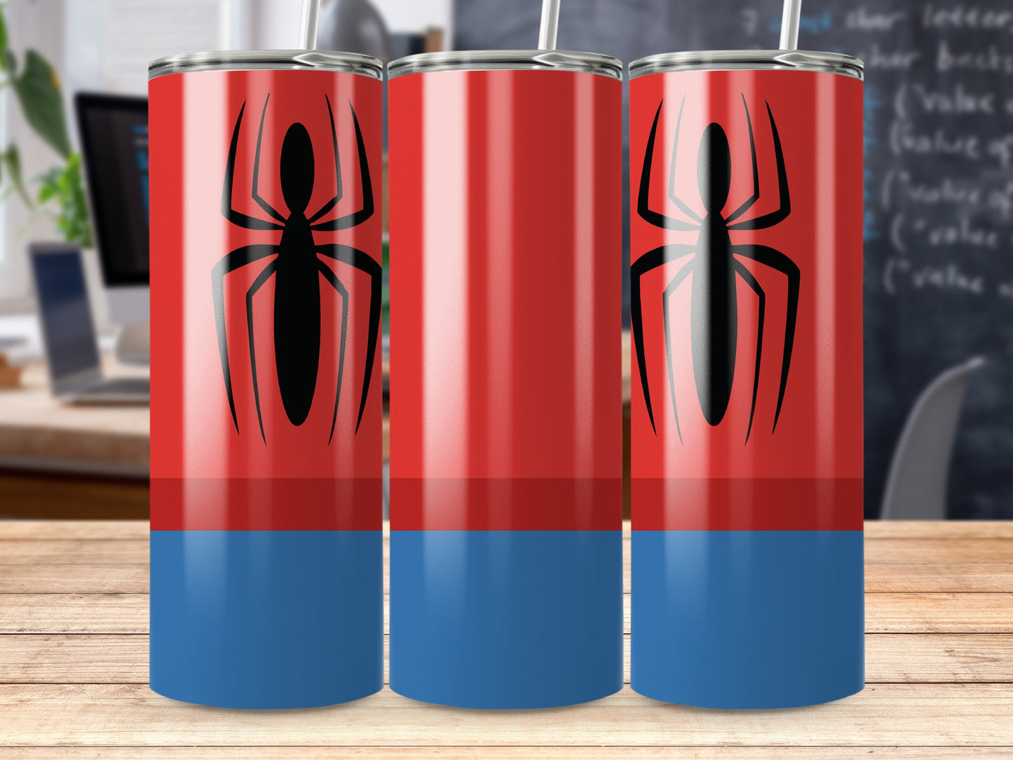 Spiderman Graphic with Two Spiders and More Tumblers