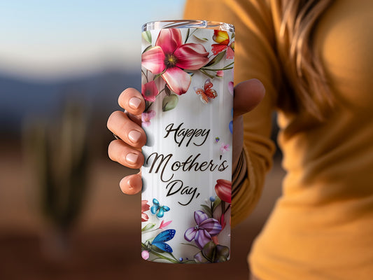Happy Mother's Day Floral Butterfly Tumbler Product