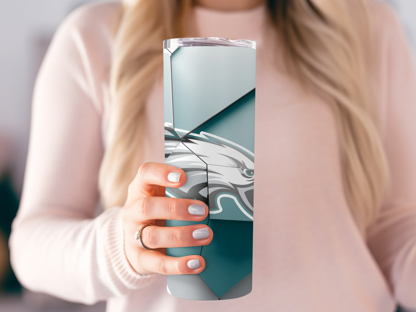 Eagles Logo Geometric Mosaic Design Pattern Style Tumblers