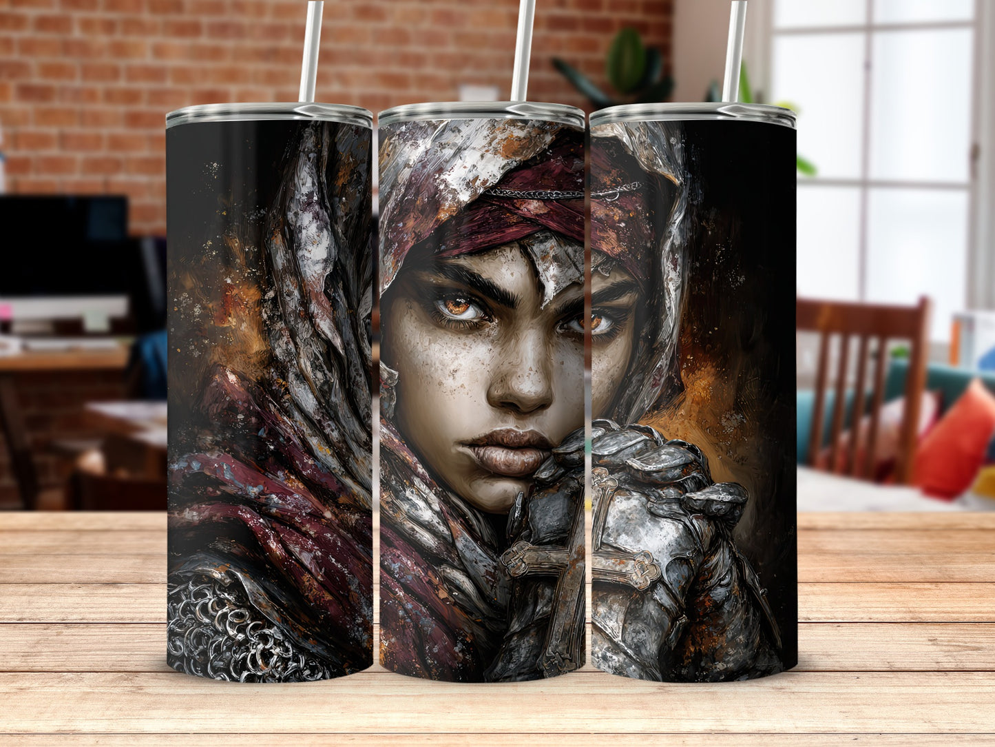 Fierce Warrior Detailed Art Insulated Tumbler Product