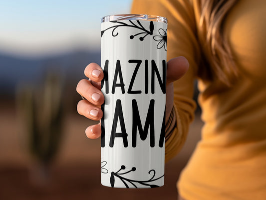 Floral 'Amazing Mama' Insulated Tumbler for Moms