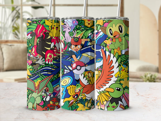 Colorful Anime Character Insulated Tumbler Cup