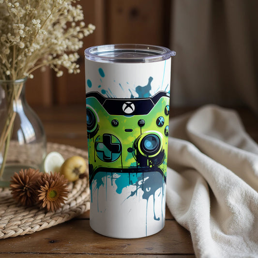 Vibrant Game Controller Design Insulated Tumbler