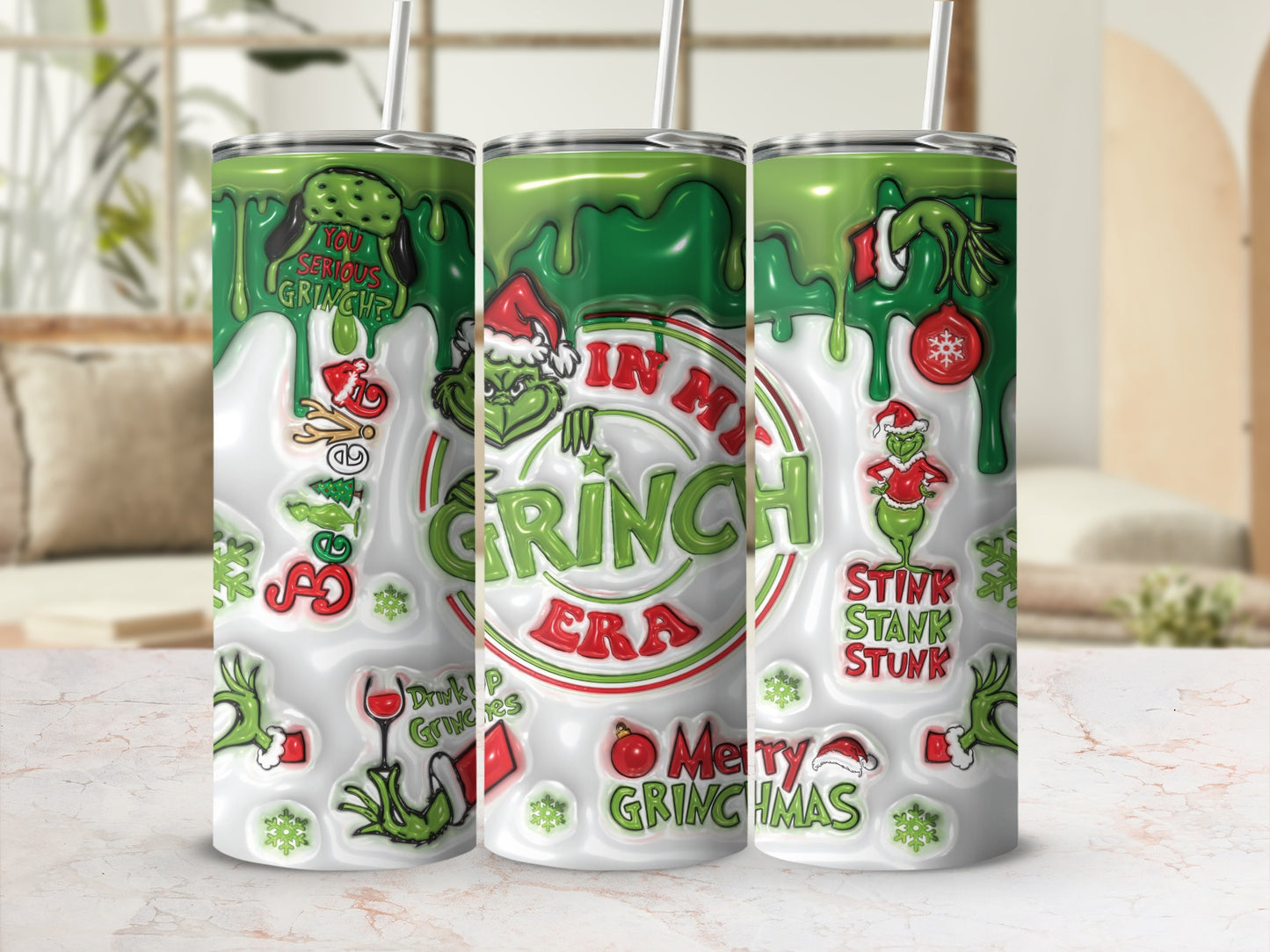 In My Grinch Era Christmas Tumbler Cup