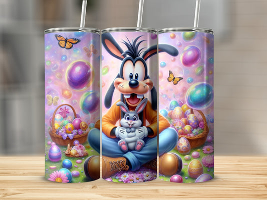 Goofy Easter Bunny Eggs Colorful Bubbles Tumbler product type